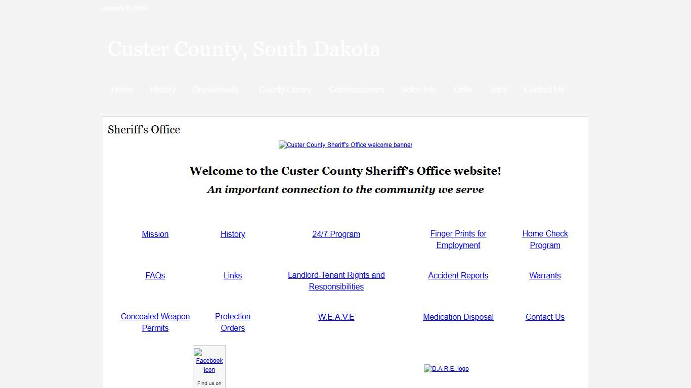 Sheriff's Office - Custer County, South Dakota