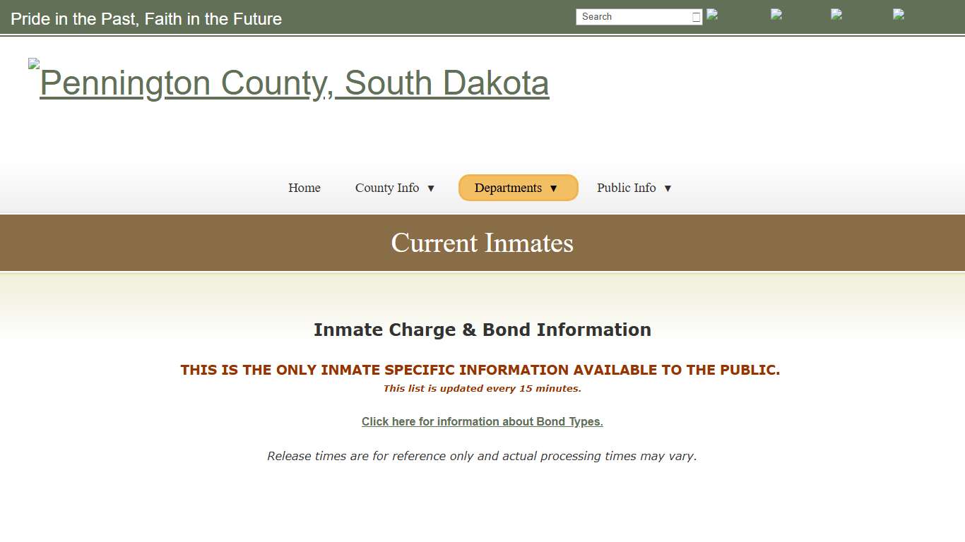 Current Inmates - Pennington County, South Dakota